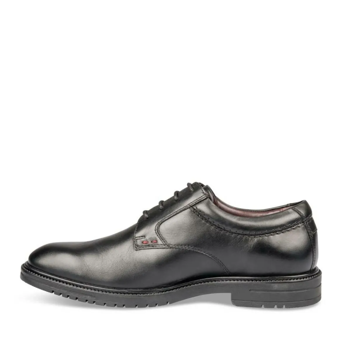 Veterschoenen ZWART DENIM SIDE LEER