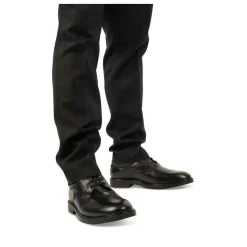 Veterschoenen ZWART DENIM SIDE LEER